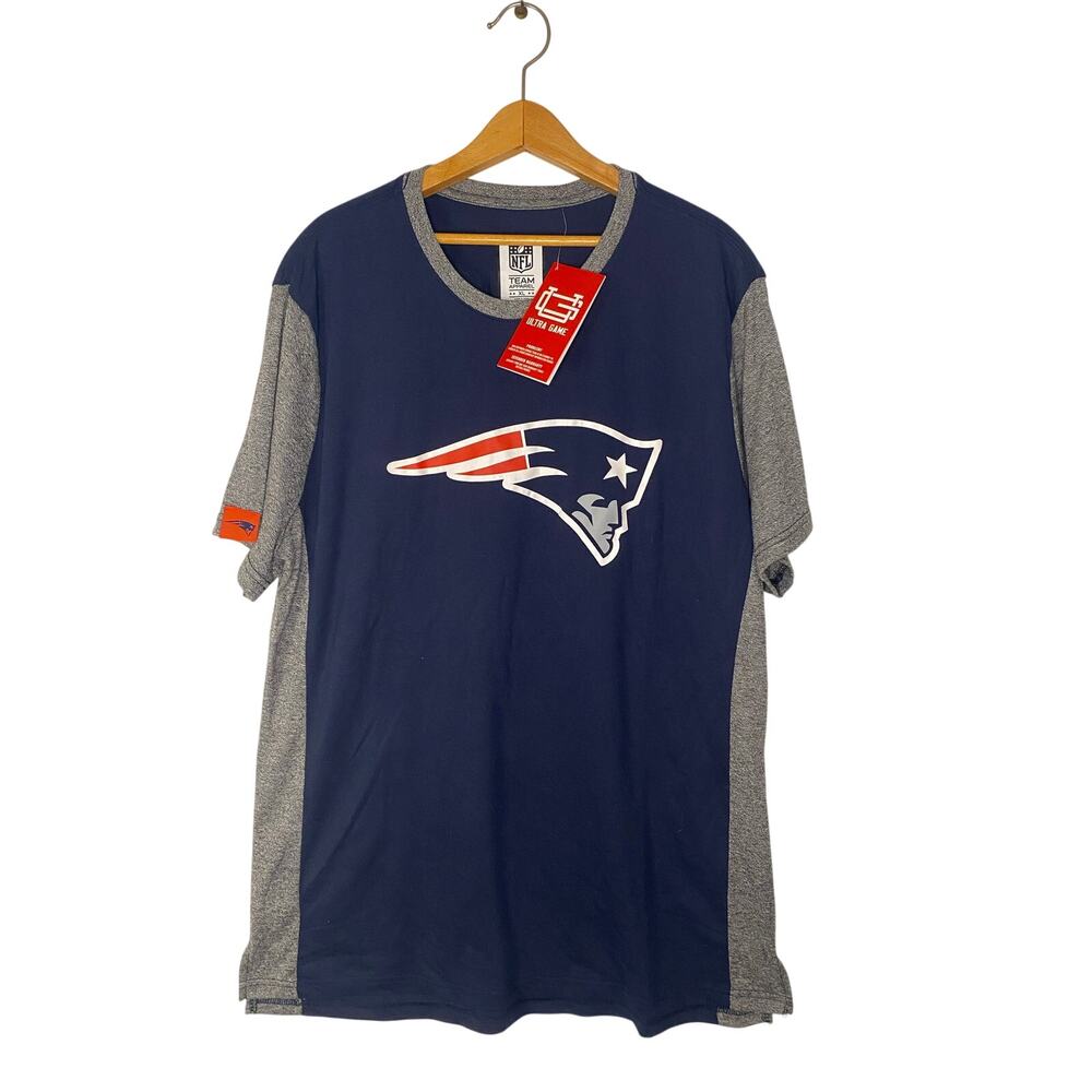 NWT New England Patriots Mens Football NFL Team Apparel Jersey T Shirt Size XL